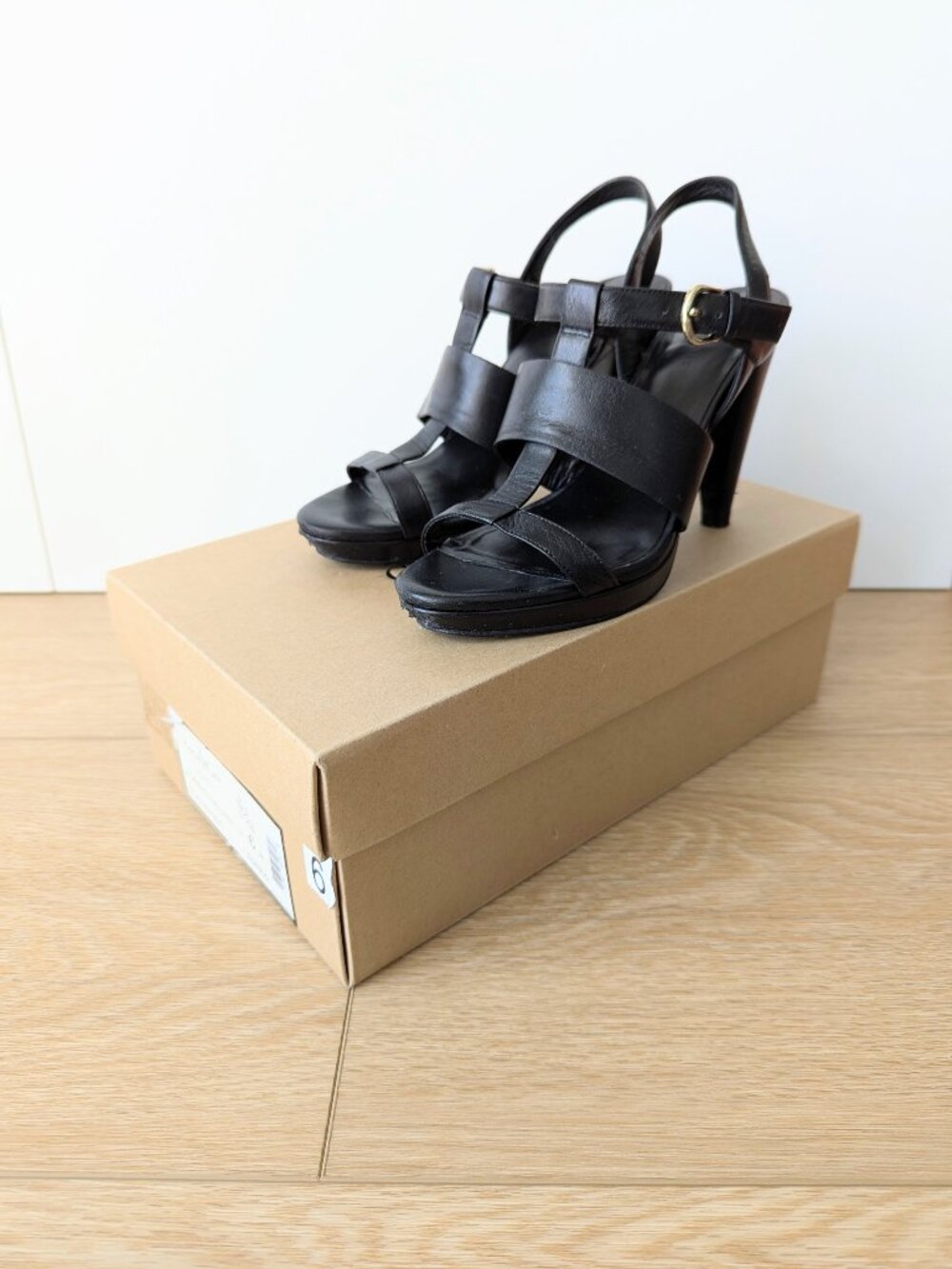 Cole Haan Whitney Strappy Leather Platform Heel Sandal – Black, Women's 6